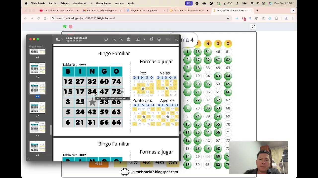 Demostración en vivo: Sistema de Bingo Automatizado (Scratch + Google Colab + AppSheets)