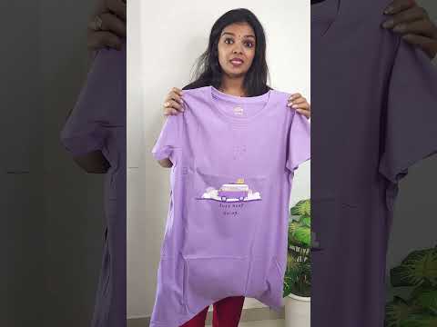 Home Wear Long Tees for Women | Comfortable & Stylish Lounge T-Shirts #elentra #homewear #longtee