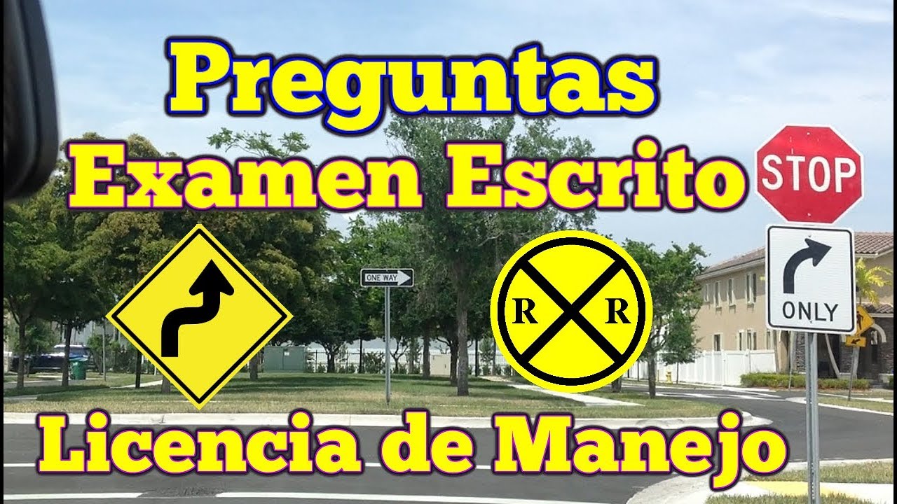 EXAMEN DE MANEJO ESCRITO/PREGUNTAS Y RESPUESTAS DEL DMV examen de