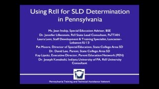 Using RtII for SLD Determination in Pennsylvania