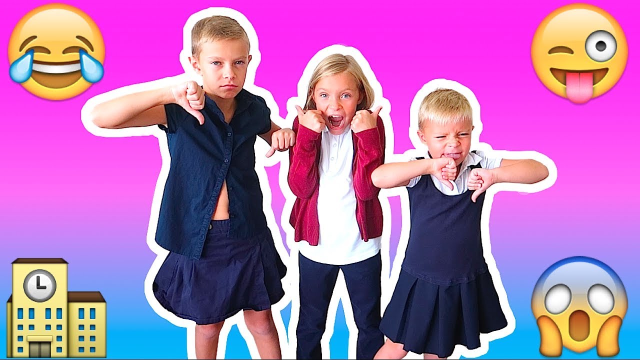 School CLOTHES SWAP Challenge with my BROTHERS! YouTube