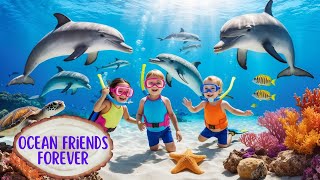 Ocean Friends Forever | Soothing and Fun Underwater Song for Kids – Swim, Splash, and Sing Along!