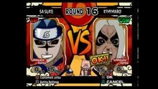Naruto Ultimate Ninja 4 - CS2 Sasuke vs CS2 Kimimaro