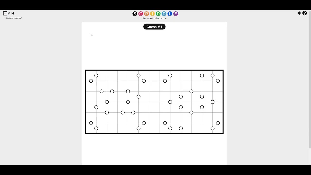 A Blank Puzzle With No Rules, Easy - Scriddle #14