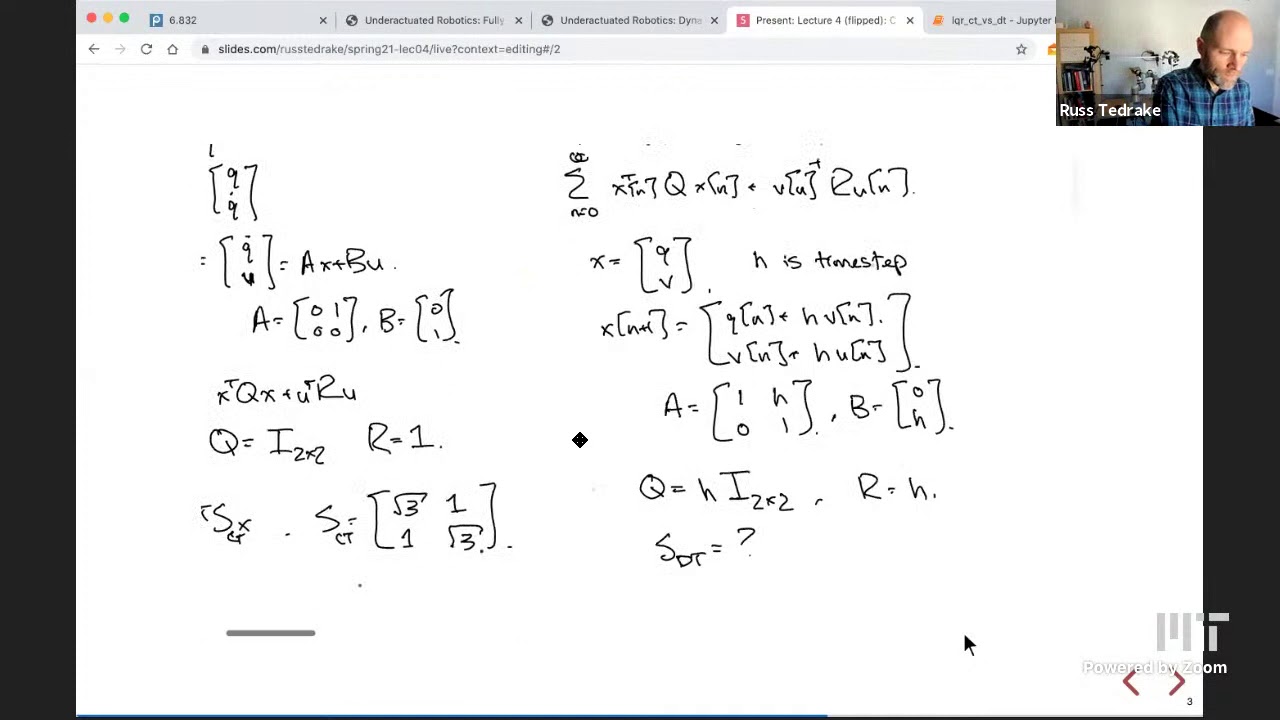 Mini-Lecture 4 | MIT 6.832 (Underactuated Robotics), Spring 2021