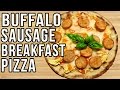 Healthy Buffalo Chicken Breakfast Pizza!