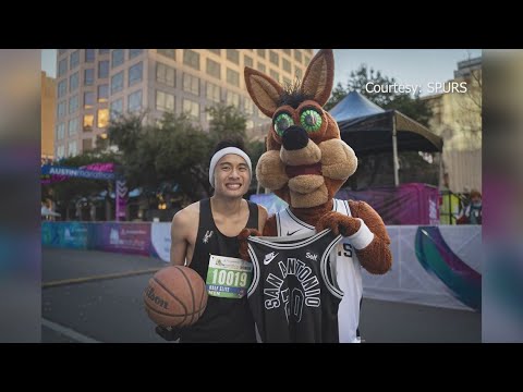 Austin man runs half marathon while dribbling basketball, breaks world record