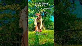 POV: when someone calls me a furry: #nottherian #quadrobics #otherpaw #relatable #furry #fypシ
