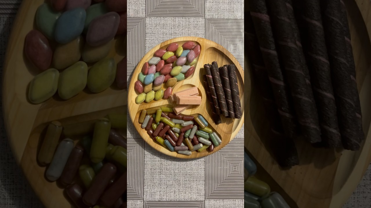 Filling platter with sweets 