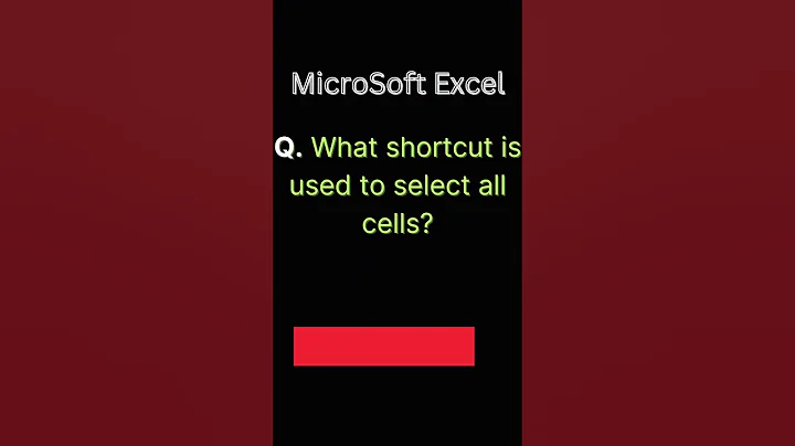 💻 Excel Tip: Select All Cells with a Simple Keyboard Shortcut!