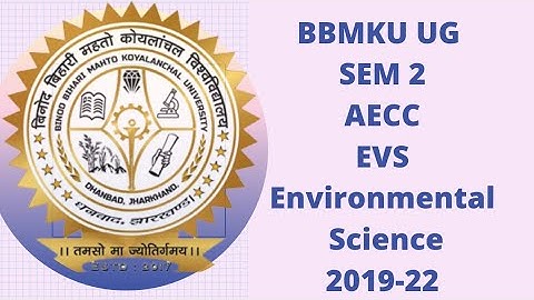 BBMKU UG SEM 2 AECC ENVIRONMENTAL SCIENCE (EVS) Question paper