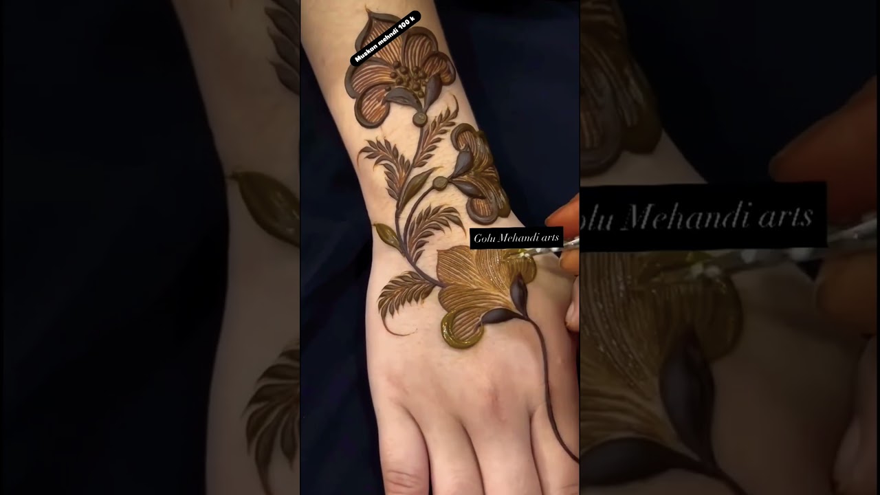 flower mehndi design video 2025