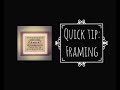 Cross Stitch #16 Quick Tip: Framing Cross Stitching Yourself