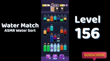 Water Match Level 156 Walkthrough 💧🎮 | Water Match ASMR Water Sort | Solutionguruji