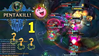 Best Pentakill Moments LOL 1 (Fiddlesticks ult 5man pentakill, Darius 1v5 Penta,...)