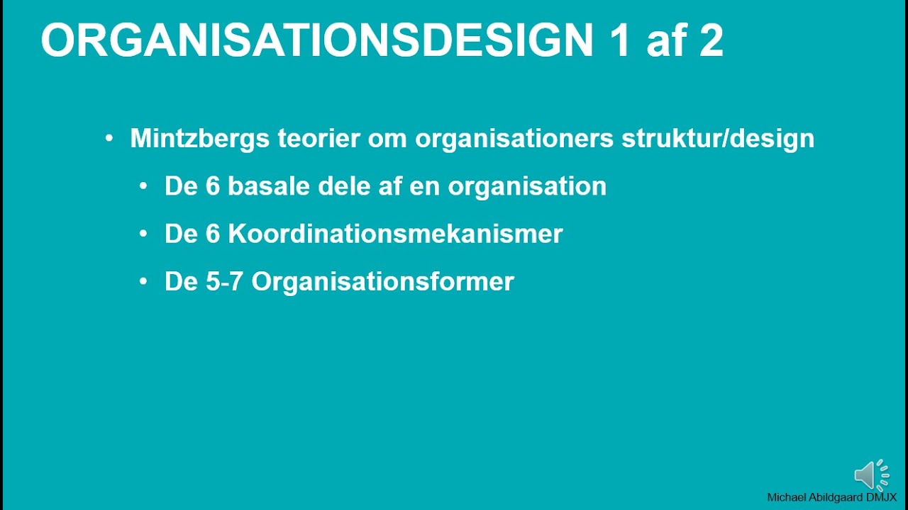 Organisationsdesign 1 1) - YouTube