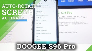 How to Turn Off Auto Rotate Screen in DOOGEE S96 Pro – Stop Screen Rotation