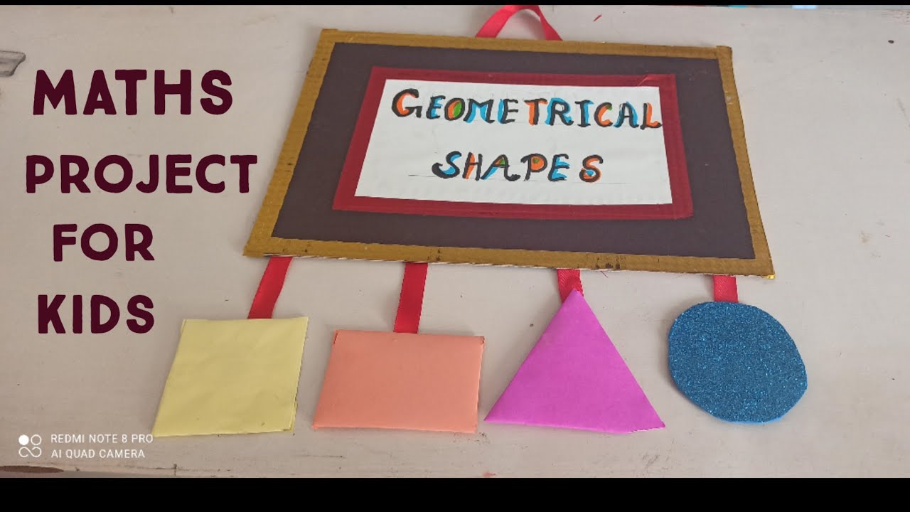 Geometrical shape wall hanging / math activity/ maths project for kids