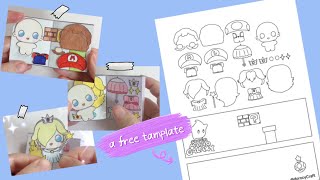 [Tutorial] Super Mario Galaxy Mini Paper Doll Dress Up 🍄 Mario, Luigi, Peach &amp; Rosalina