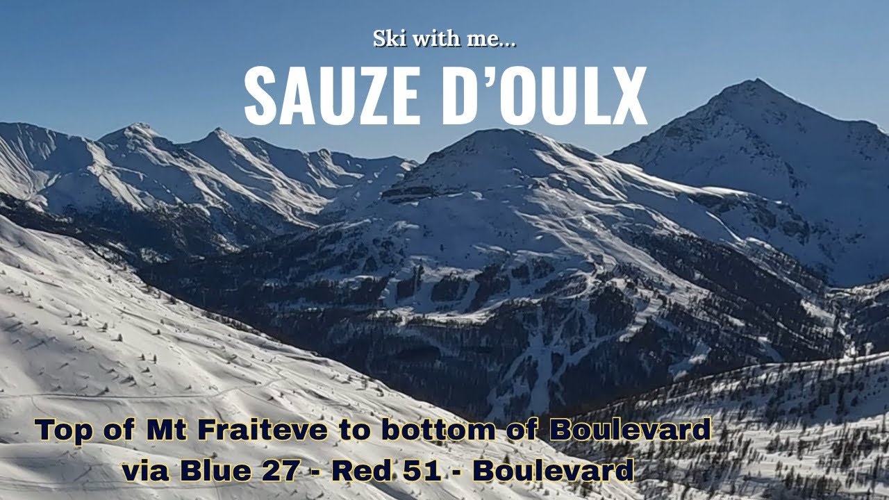 Ski with me | SAUZE D’OULX | Mt Fraiteve to bottom of Boulevard Blue 27/Red 51/Boulevard | Feb 2025