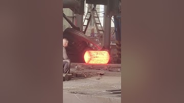 How to forge a rectangular iron block into a cylindrical iron block