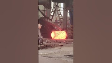 How to forge a rectangular iron block into a cylindrical iron block