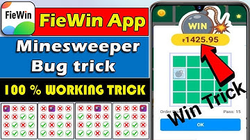 FieWin App Minesweeper Game Bug Trick Telugu | 100% Working Trick 🤑 | Fiewin App | Earn Money Telugu