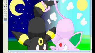 Speed Painting *Chibi Umbreon and Espeon*