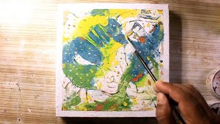 how to paint abstract art/abstract painting/palette knife abstract painting