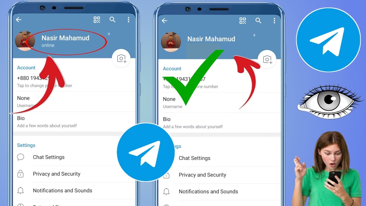 How to Hide Last Seen and Online status on telegram 