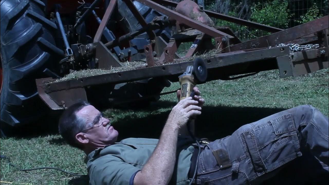 Sharpening a bush hog blade YouTube