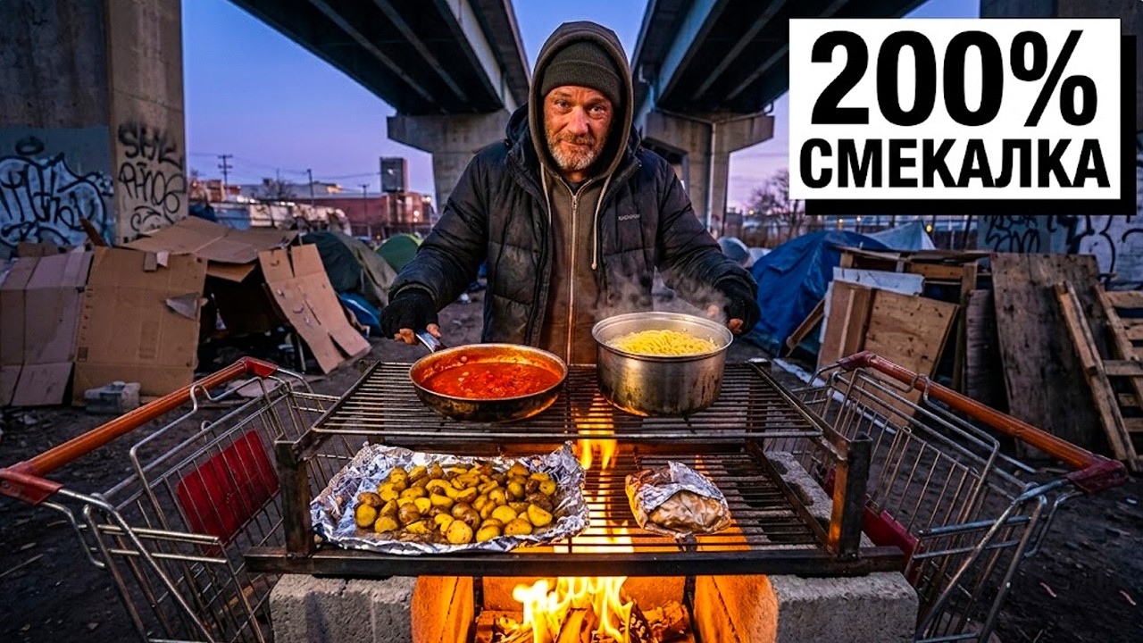 ШОК! Как Бездомные Готовят Горячие Блюда Без Кухни