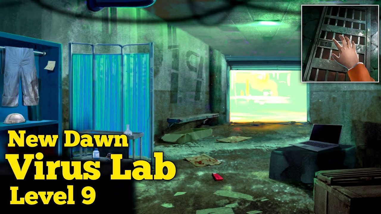 Prison Escape Game Puzzle Level 9 Virus Lab New Dawn walkthrough (BigGaintGames)