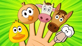 Animals Finger Family Song | Nursery Rhymes Songs | Learn With Om Nom