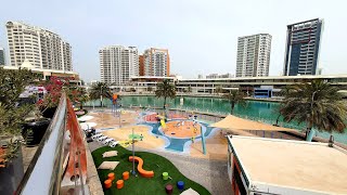 جزيرة أمواج البحرين🌊 Amwaj Island Bahrain🏝️اكبرتجمع مطاعم كافيهات ف البحرين باطلالة مميزه على البحر