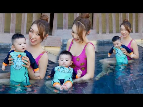Video Bà xã Chi Bảo chụp ảnh cùng con trai cưng ở bể bơi:... - youtube