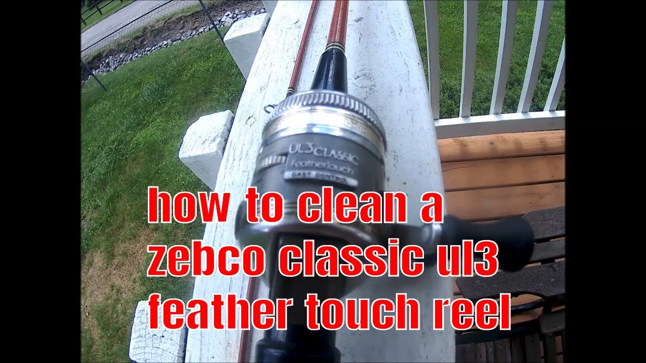 how to clean a ZEBCO classic ul3 feather touch fishing reel YouTube
