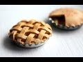 Diy miniature apple pie polymer clay tutorial