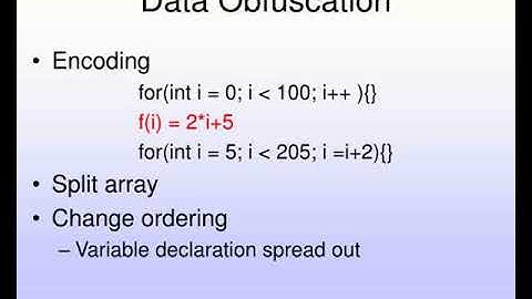 obfuscation techniques in java