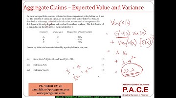 Aggregate Claims, Expected Value and Variance
