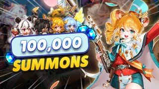 How LUCKY Can I Get With 100,000 GEMS WORTH of SUMMONS? (Guardian Tales)