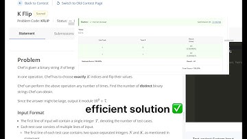 CodeChef Starters 54 | K Flip ||  Solved 100%  #codechef #codechefsolution