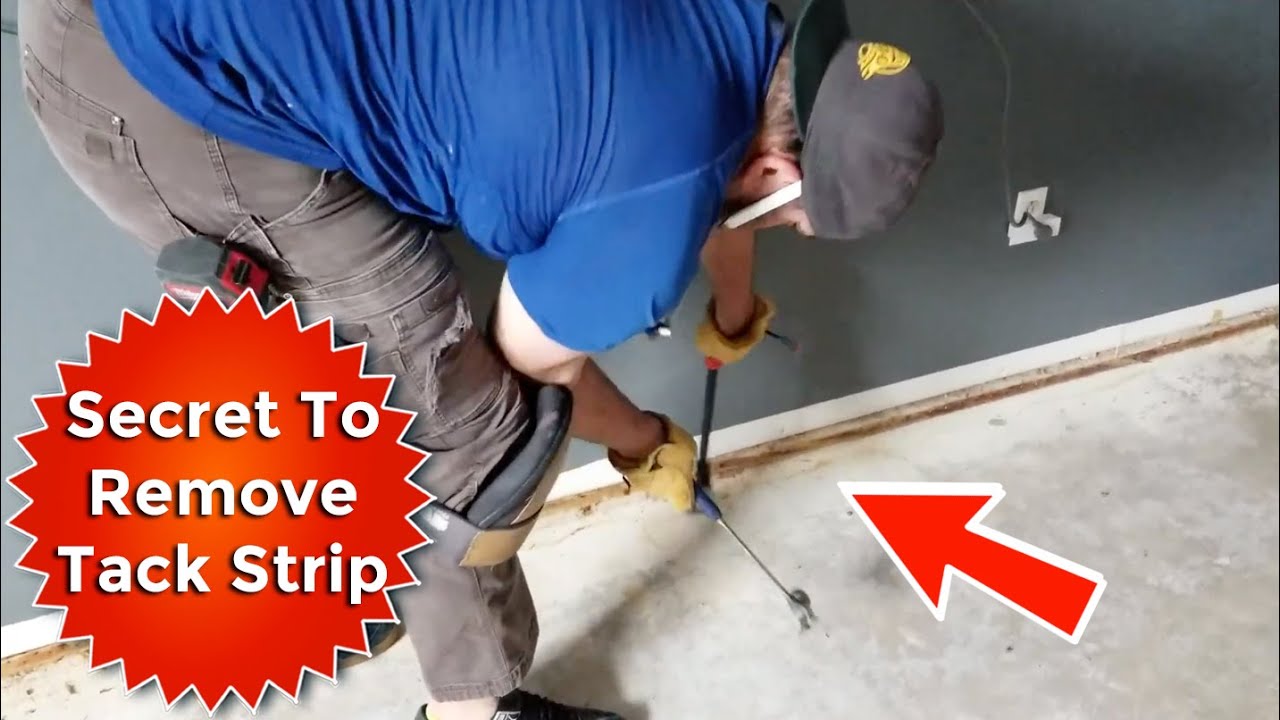 Pro Tips How To Remove Carpet Tack Strip From Concrete Youtube