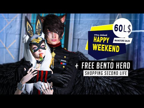 FREE BENTO HEAD + Happy Weekend Sale ♥ Shopping Second Life Offers & Free Gifts