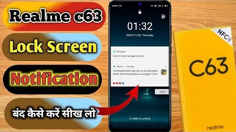 realme c63 lock screen notification setting, realme c63 lock screen notification off
