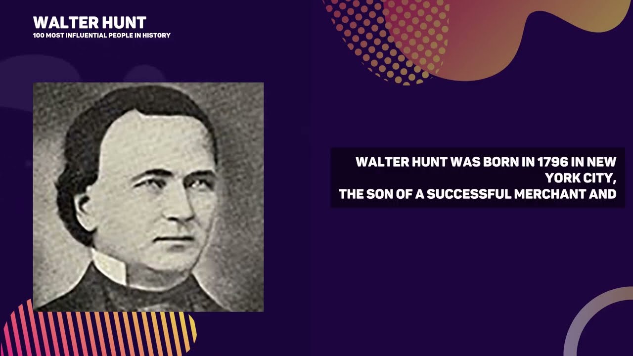 Walter Hunt Inventor Of Safety Pin USA YouTube Walter Hunt Inventor Of Safety Pin USA YouTube