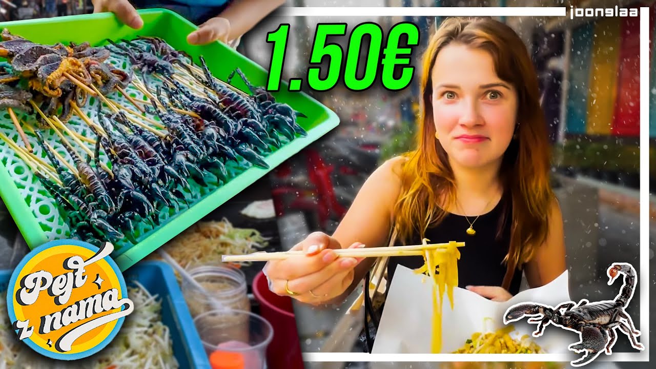 BIZARNA ulična hrana na Tajskem?! Koliko *** ima Pad Thai za 1.50€?!🦂😨 | PEJT Z NAMA 🗺️ #14