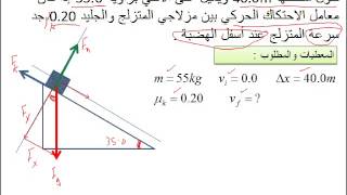 جسم وزنه 50 نيوتن يتحرك على سطح افقي معامل احتكاك السطح 0.2 وبذلك فتتولد قوة احتكات مقدارها