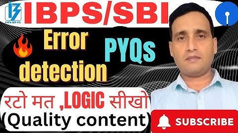 💥 Top 10 Error detection/Spotting errors questions for IBPS,SBI&RBI#ibpsbankexam 