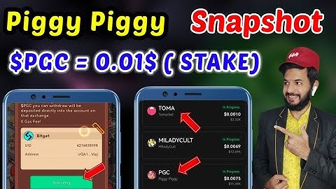 Piggy Piggy $PGC =0.01| Tomarket 🍅 Listing Value | Stake Pgc token | PGC snapshot Airdrop 💵